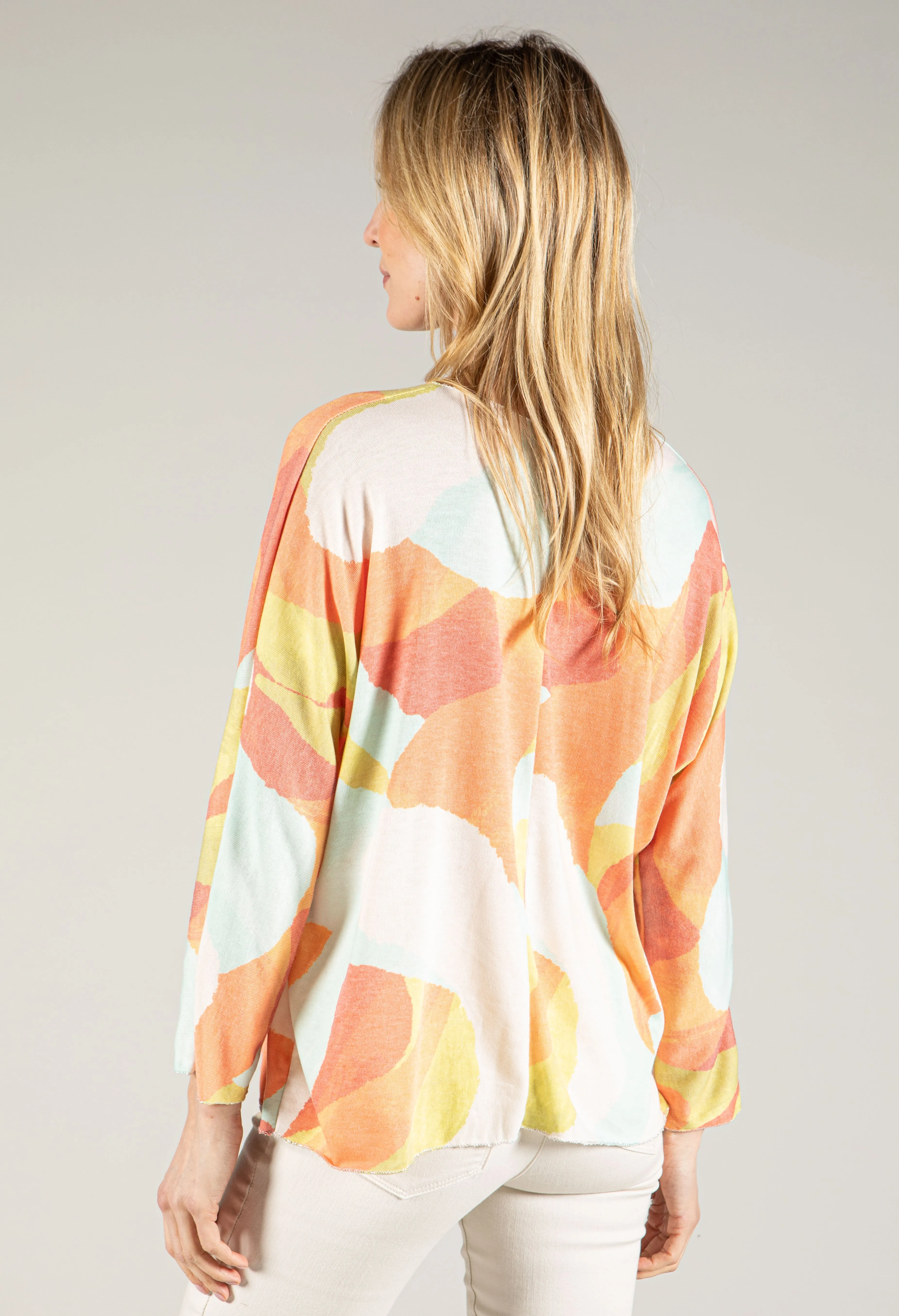 Abstract Print Soft Pullover