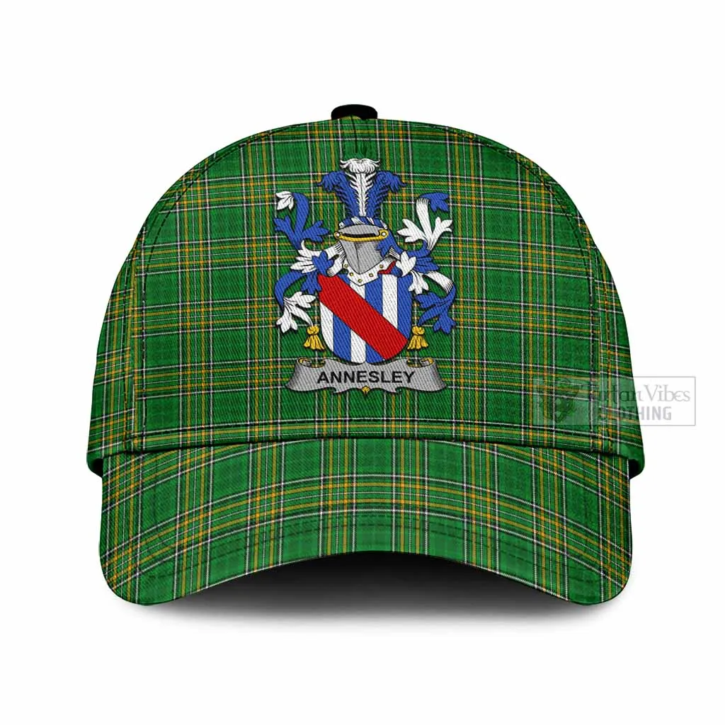 Annesley Irish Clan Tartan Classic Cap with Coat of Arms