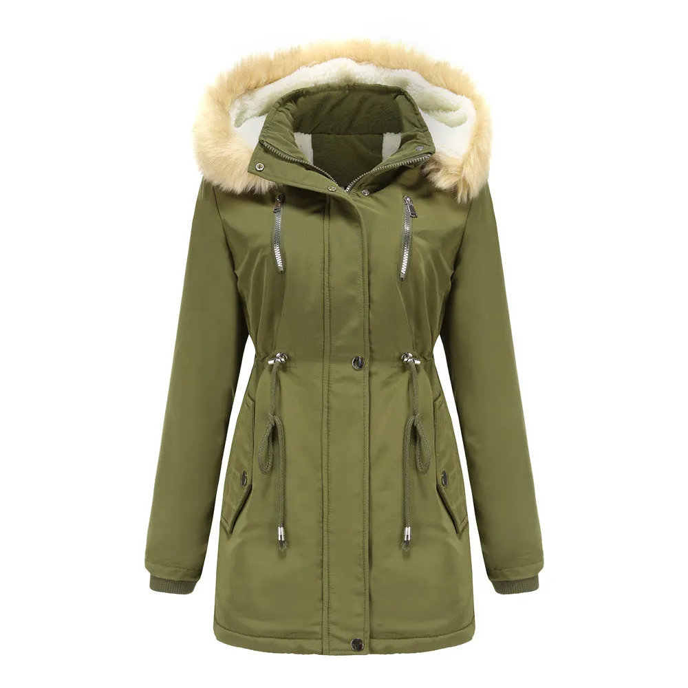 Ashleigh™ | Detachable Fur-Lined Cashmere Hooded Coat