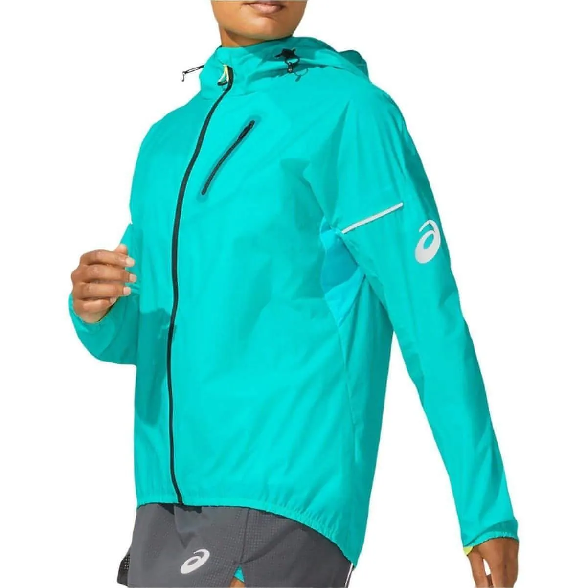 Asics FujiTrail Womens Running Jacket - Green