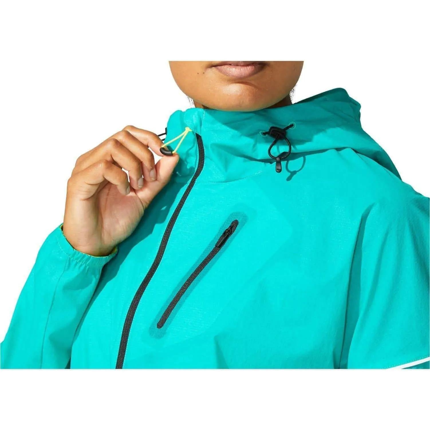 Asics FujiTrail Womens Running Jacket - Green