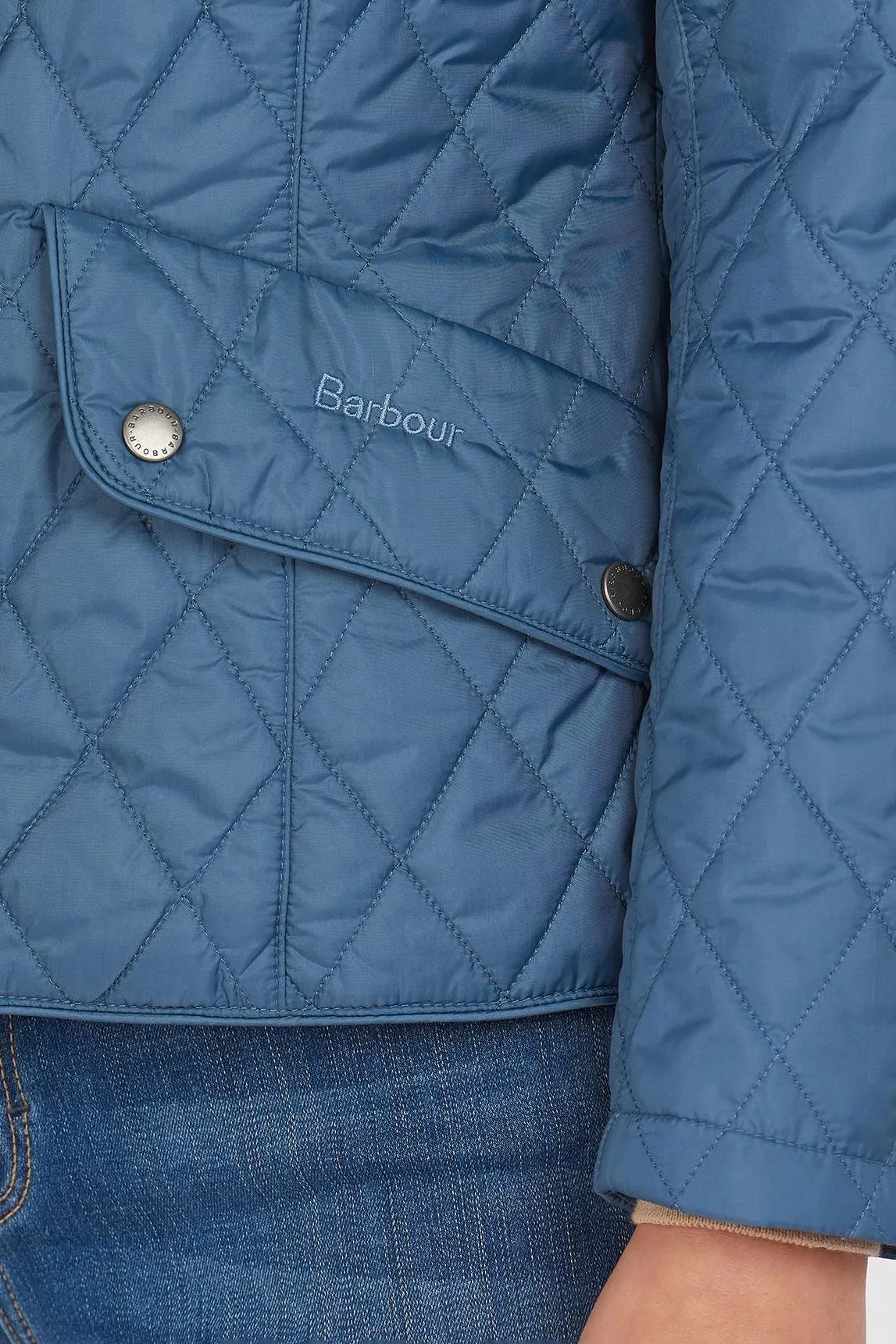 Barbour Cavalry Flyweight ladies Quilted Jacket in new China Blue LQU0228BL83