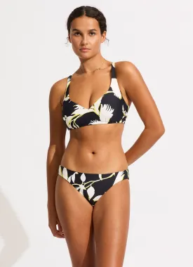 Birds Of Paradise DD Sweetheart Halter Bikini Top - Black