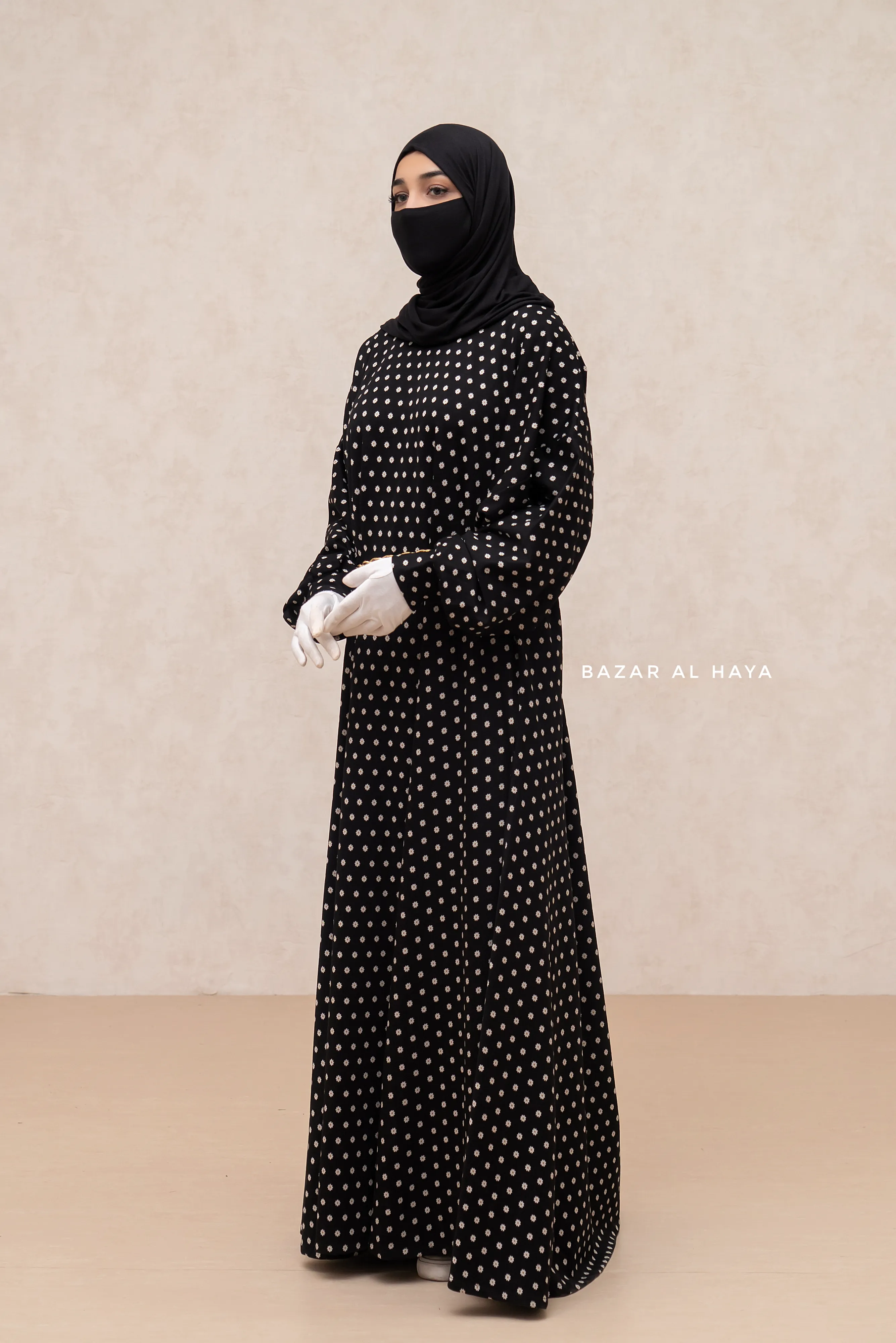 Black & Daisy Basimah Classic Design Warm Abaya Coat - Premium Wool