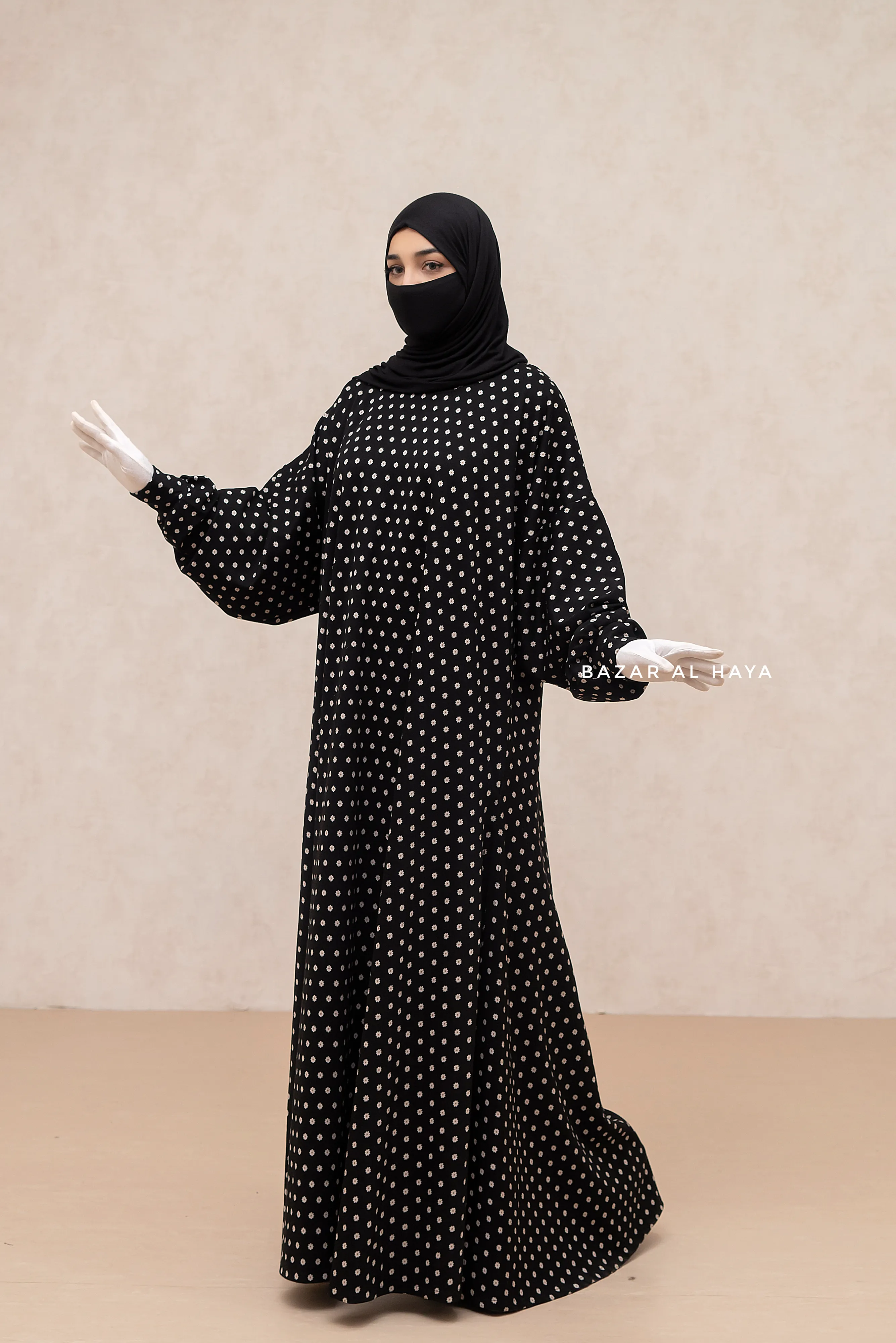 Black & Daisy Basimah Classic Design Warm Abaya Coat - Premium Wool