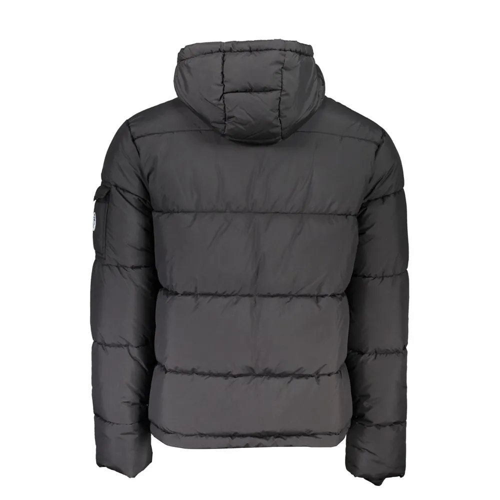 Black Polyester Mens Jacket