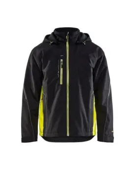 Blaklader Sturdy Unisex Waterproof Work Shell Jacket with Detachable Hood 4790