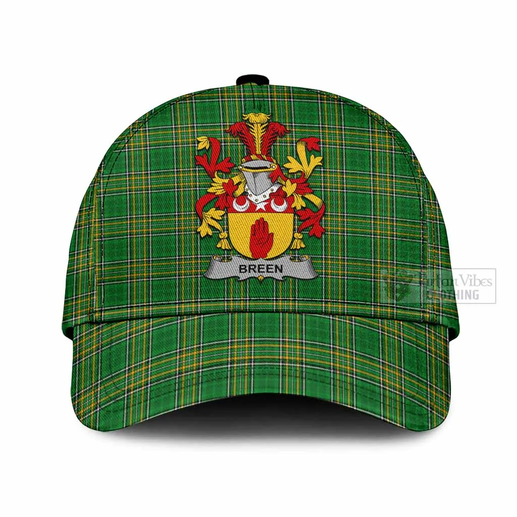 Breen Irish Clan Tartan Classic Cap with Coat of Arms