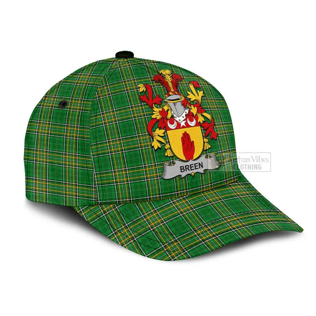 Breen Irish Clan Tartan Classic Cap with Coat of Arms