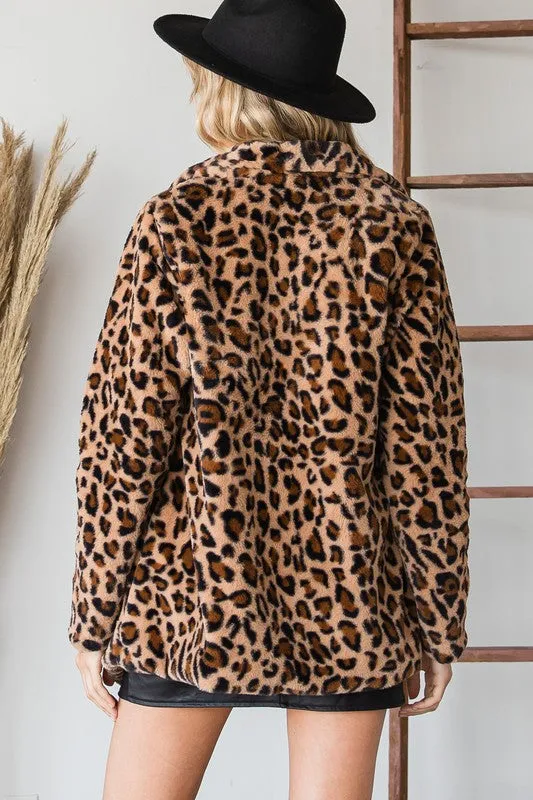 Brown Leopard Cardigan Jacket