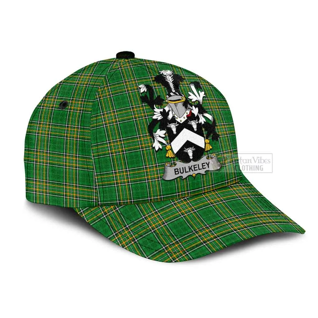 Bulkeley Irish Clan Tartan Classic Cap with Coat of Arms