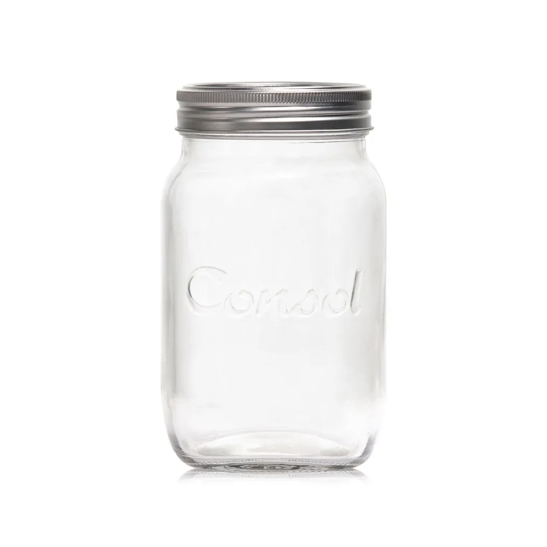 Consol Glass Preserve Jar 1000ml (1L) with Ring & Dome (12 Carton Pack)