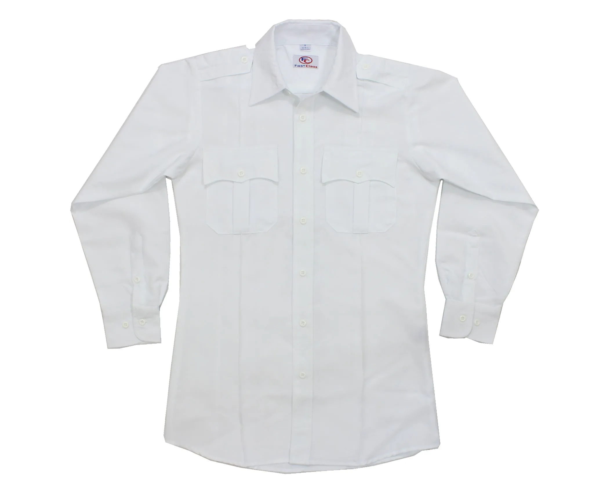 First Class 100% Polyester Long Sleeve Uniform Shirt