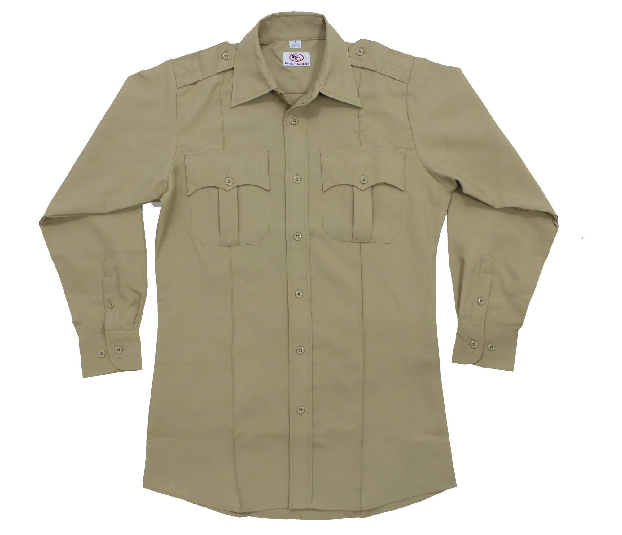 First Class 100% Polyester Long Sleeve Uniform Shirt