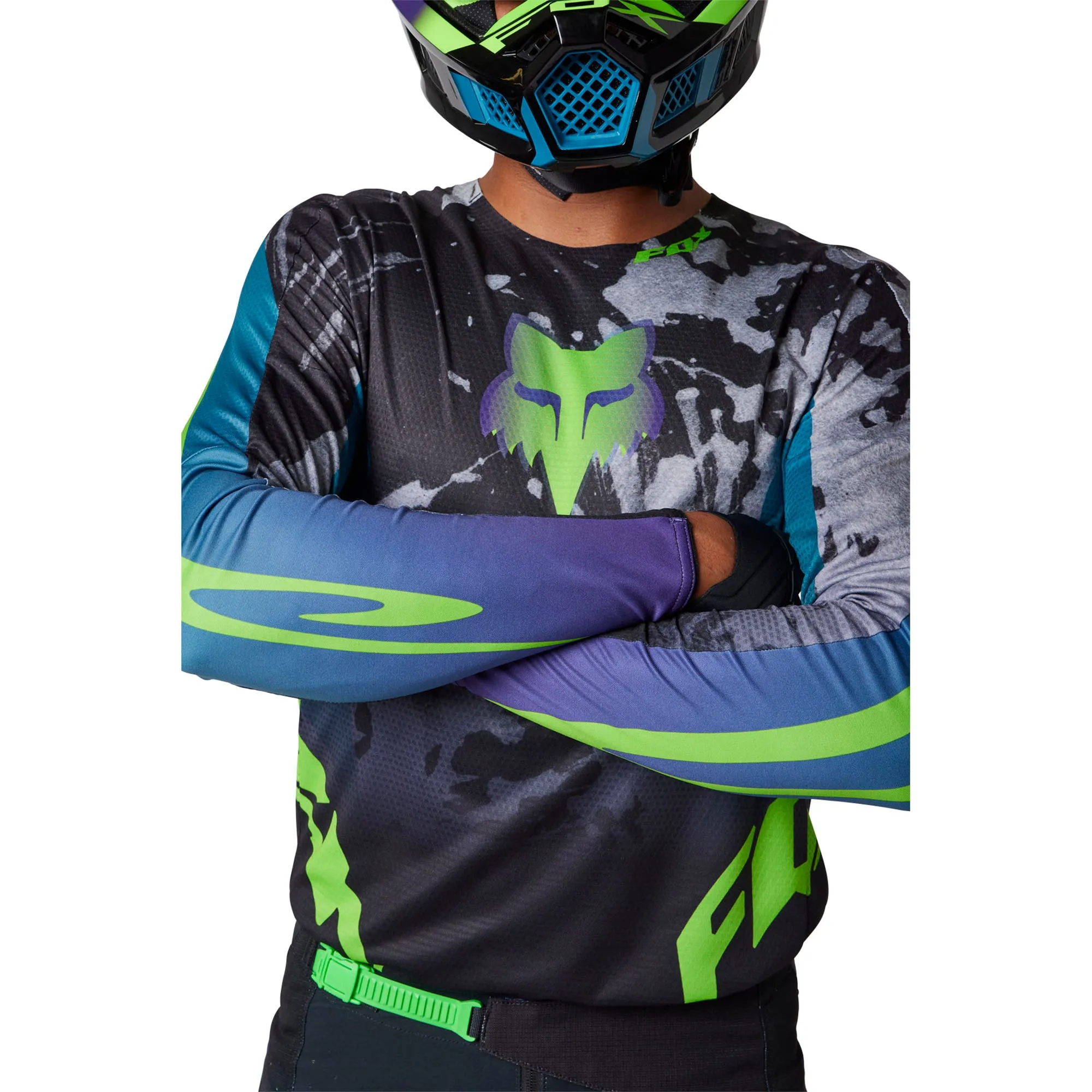 Fox Racing  Mens 360 DKAY Motocross Jersey Maui Blue Offroad MotoX Vented Mesh