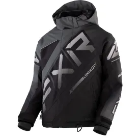 FXR  Child CX Snowmobile Jacket Winter HydrX Thermal Black Charcoal Grey