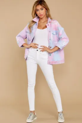 Got It Covered Pink Multi Tie Dye Jacket - Pink