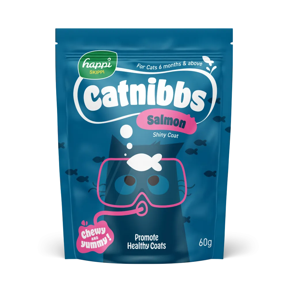 Happi Skippi Cat Treats Catnibbs Salmon Shiny Coat 60g