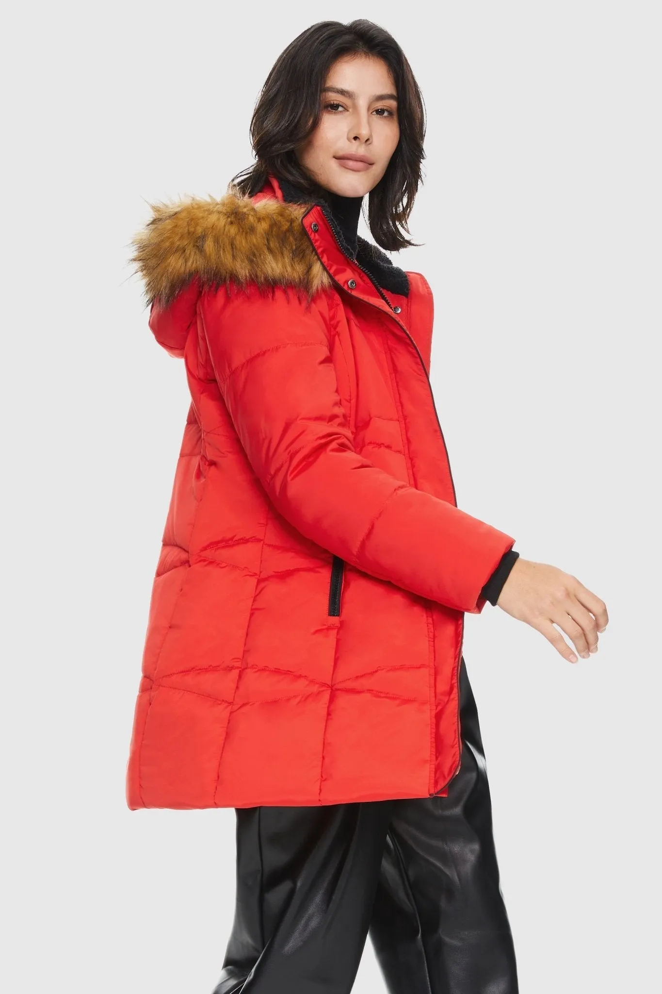 Insulated Jacket Zip-up Winter Coat