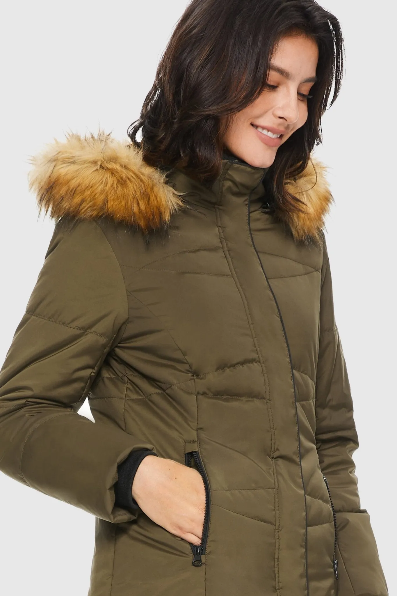 Insulated Jacket Zip-up Winter Coat