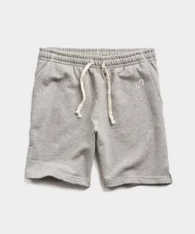 Lightweight Warm Up Short in Light Grey Mix