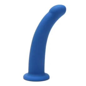 Me You Us 6 Inch Curved Silicone Dildo Blue