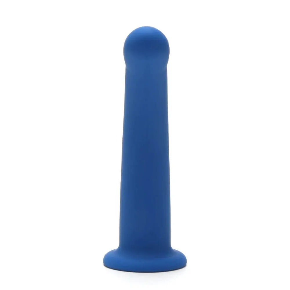 Me You Us 6 Inch Curved Silicone Dildo Blue