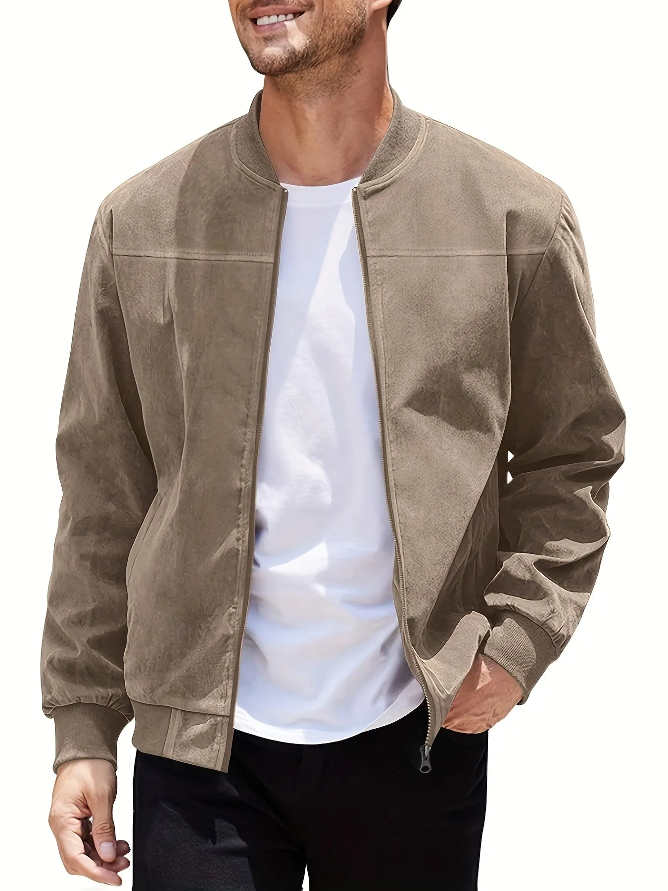 men's Autumn Leisure Collar Jacket Men's New Cardigan Coat