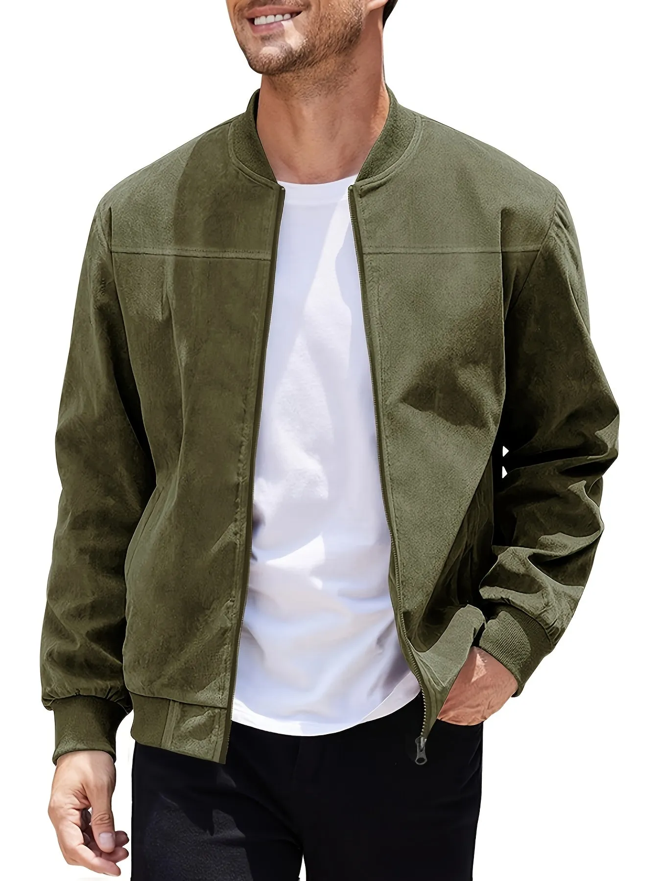 men's Autumn Leisure Collar Jacket Men's New Cardigan Coat