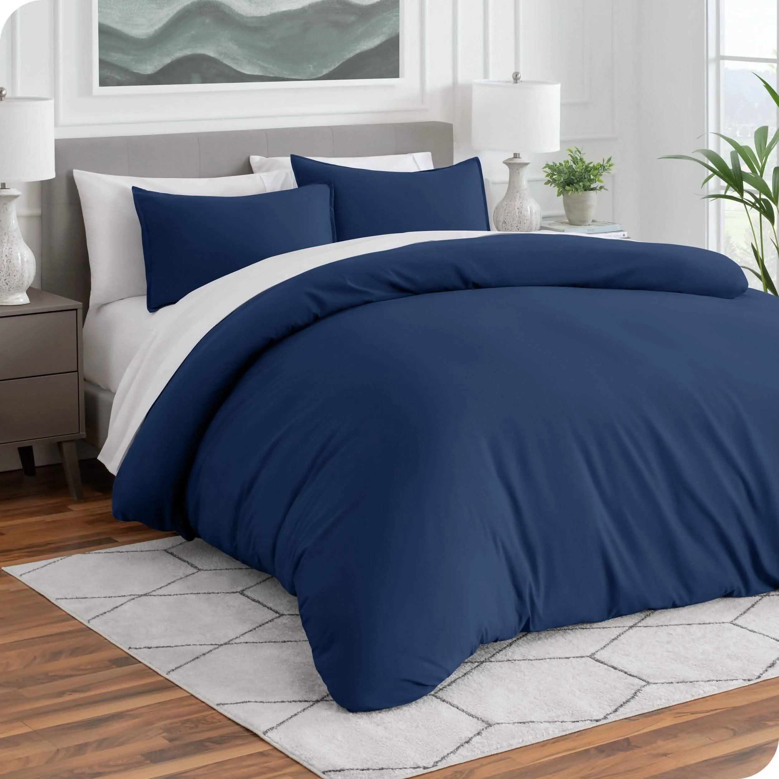 Microfiber Duvet Cover & Sham Set - Oversized King