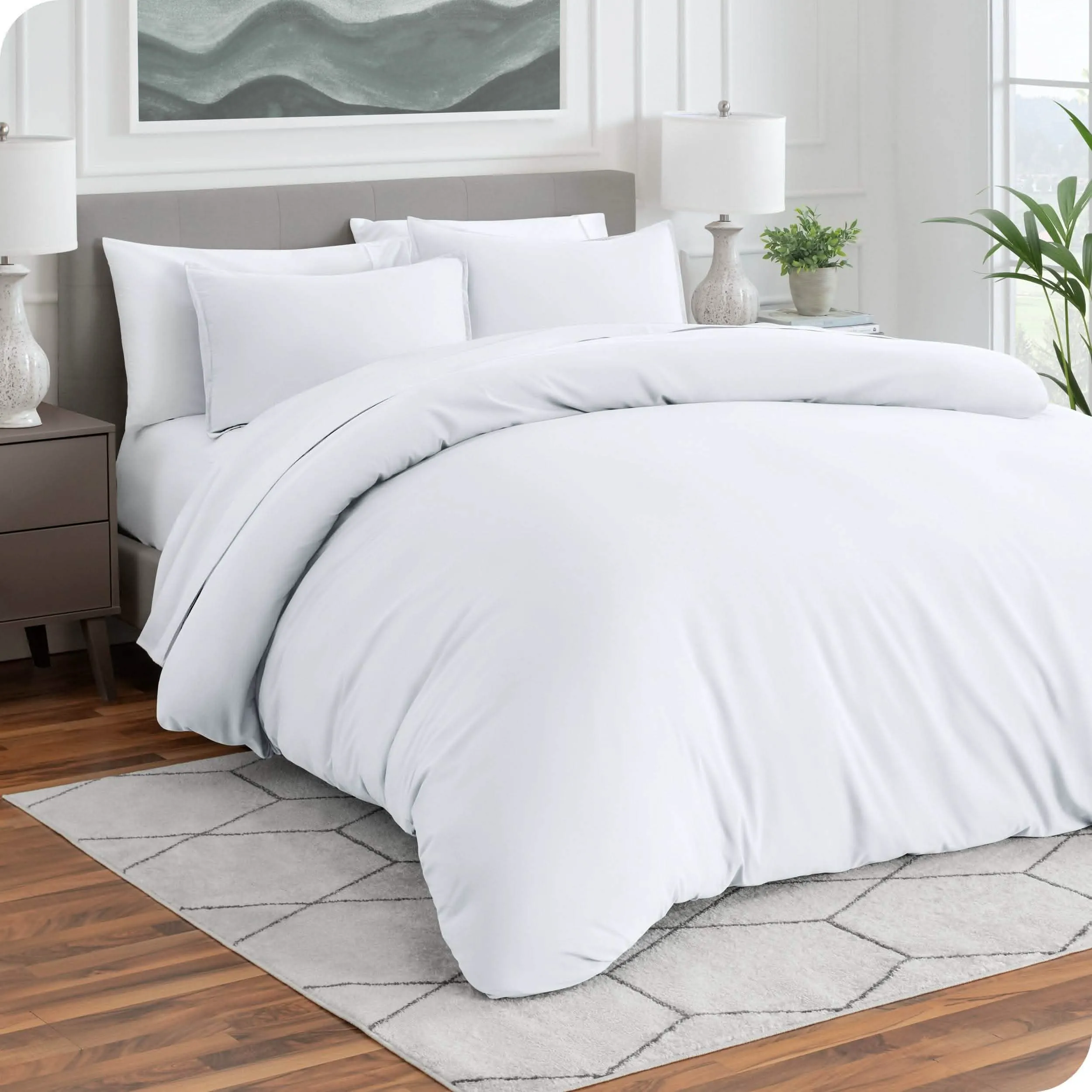 Microfiber Duvet Cover & Sham Set - Oversized King