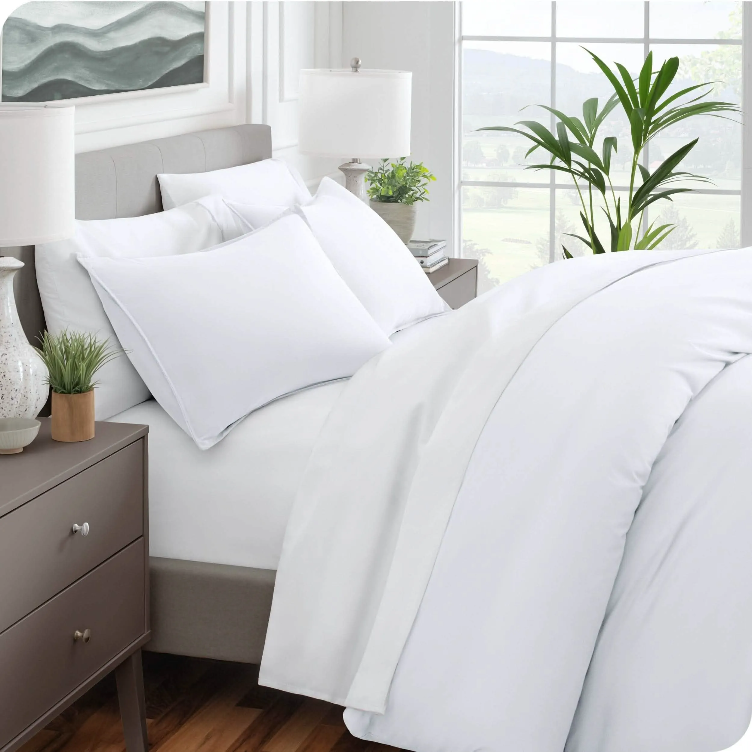 Microfiber Duvet Cover & Sham Set - Oversized King