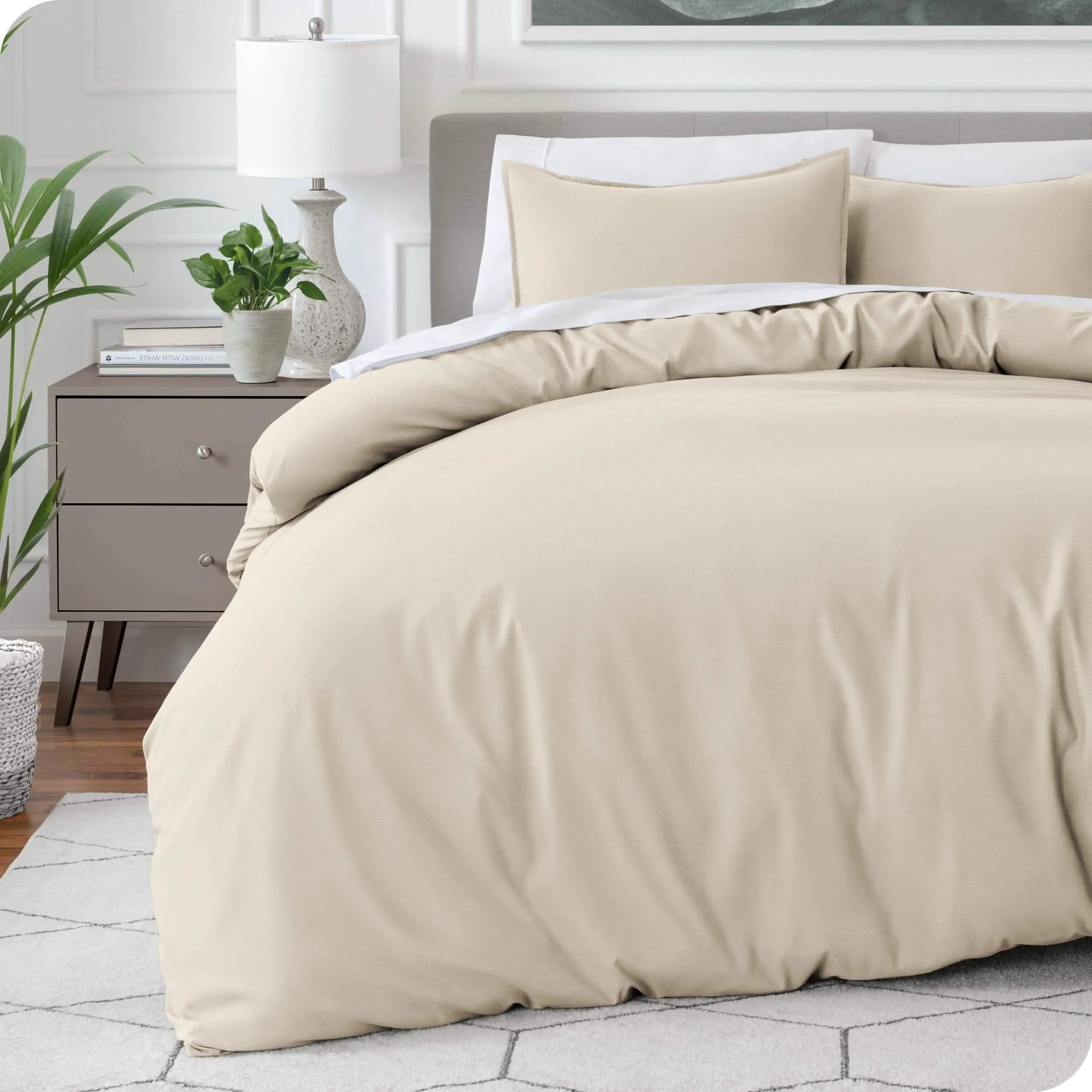 Microfiber Duvet Cover & Sham Set - Oversized King