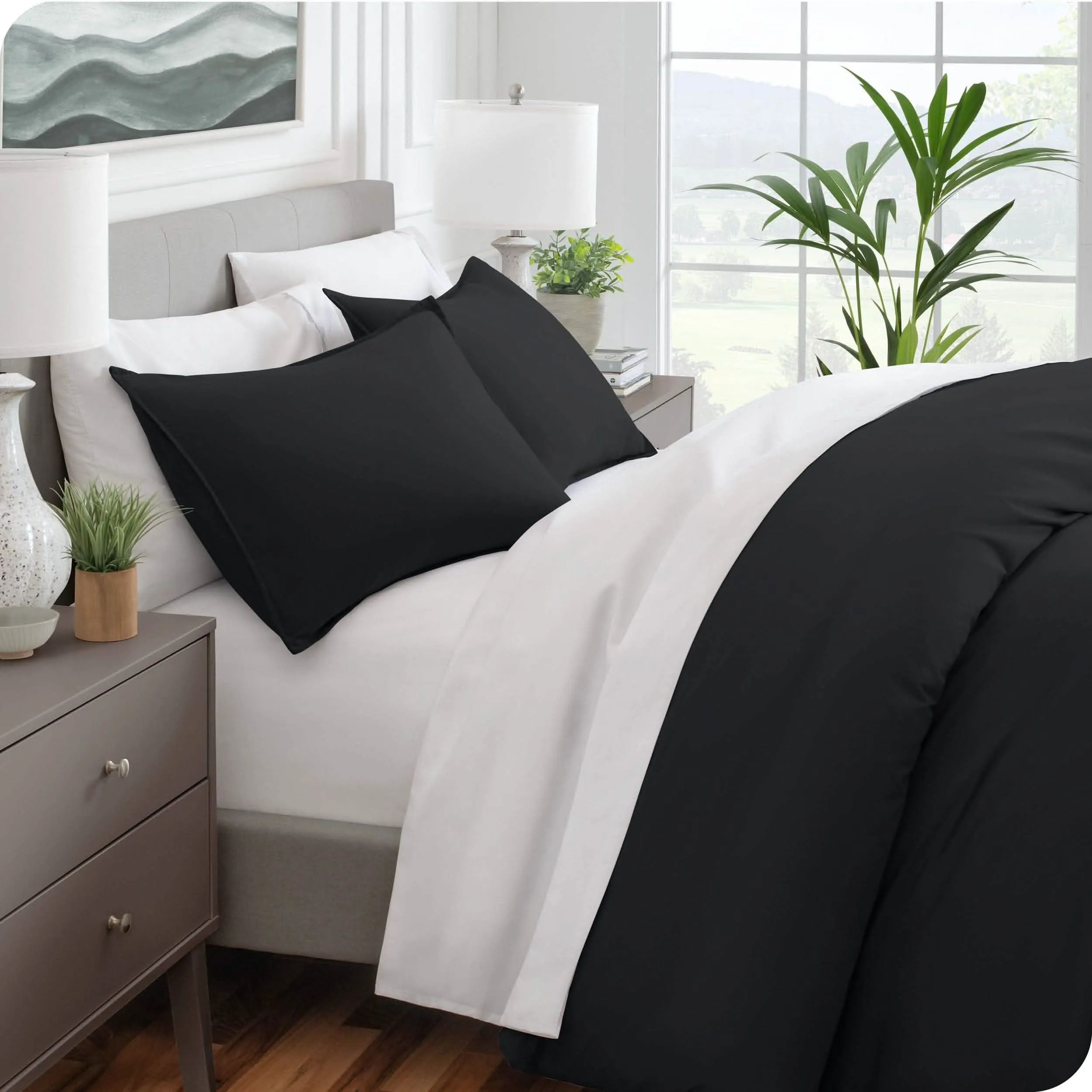 Microfiber Duvet Cover & Sham Set - Oversized King