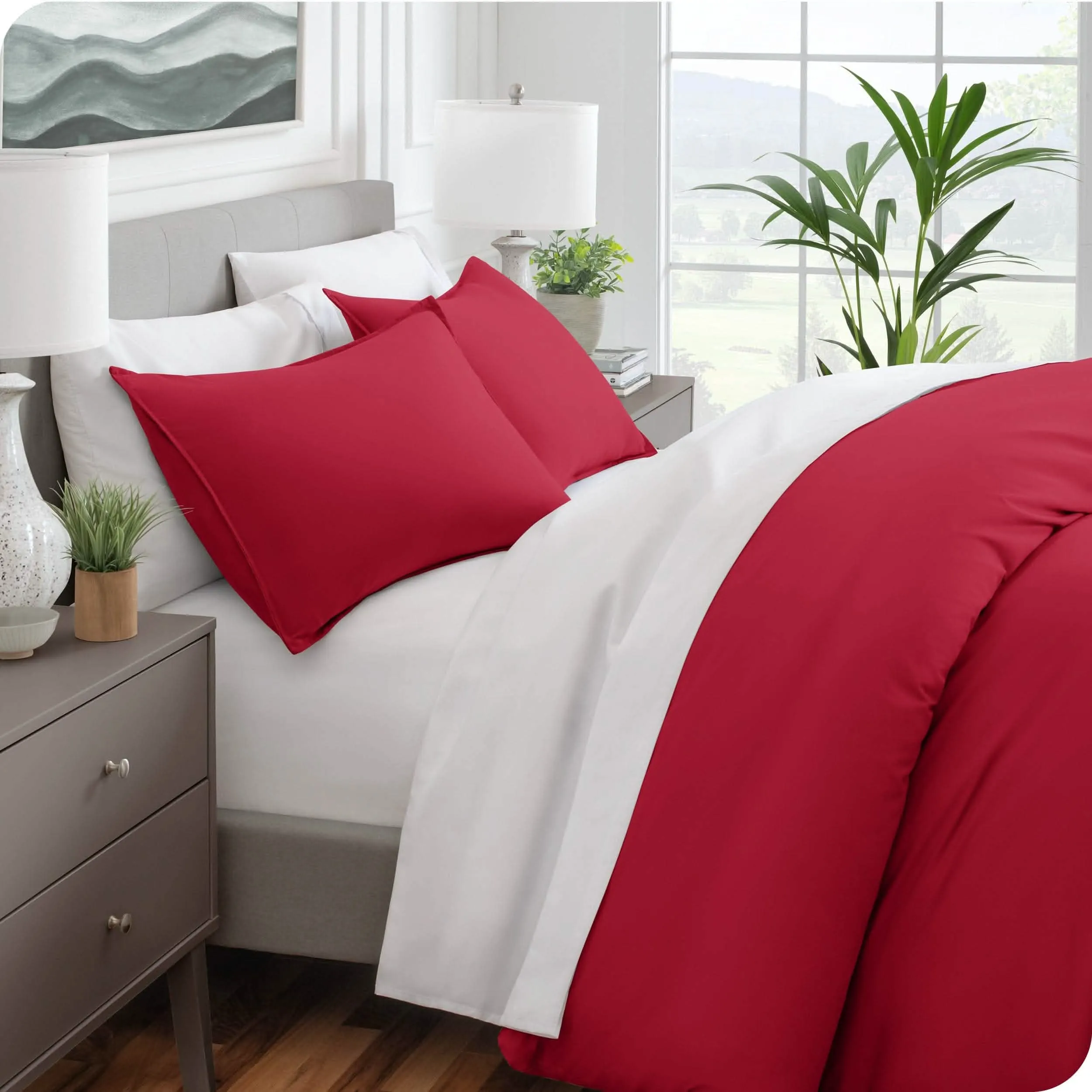 Microfiber Duvet Cover & Sham Set - Oversized King