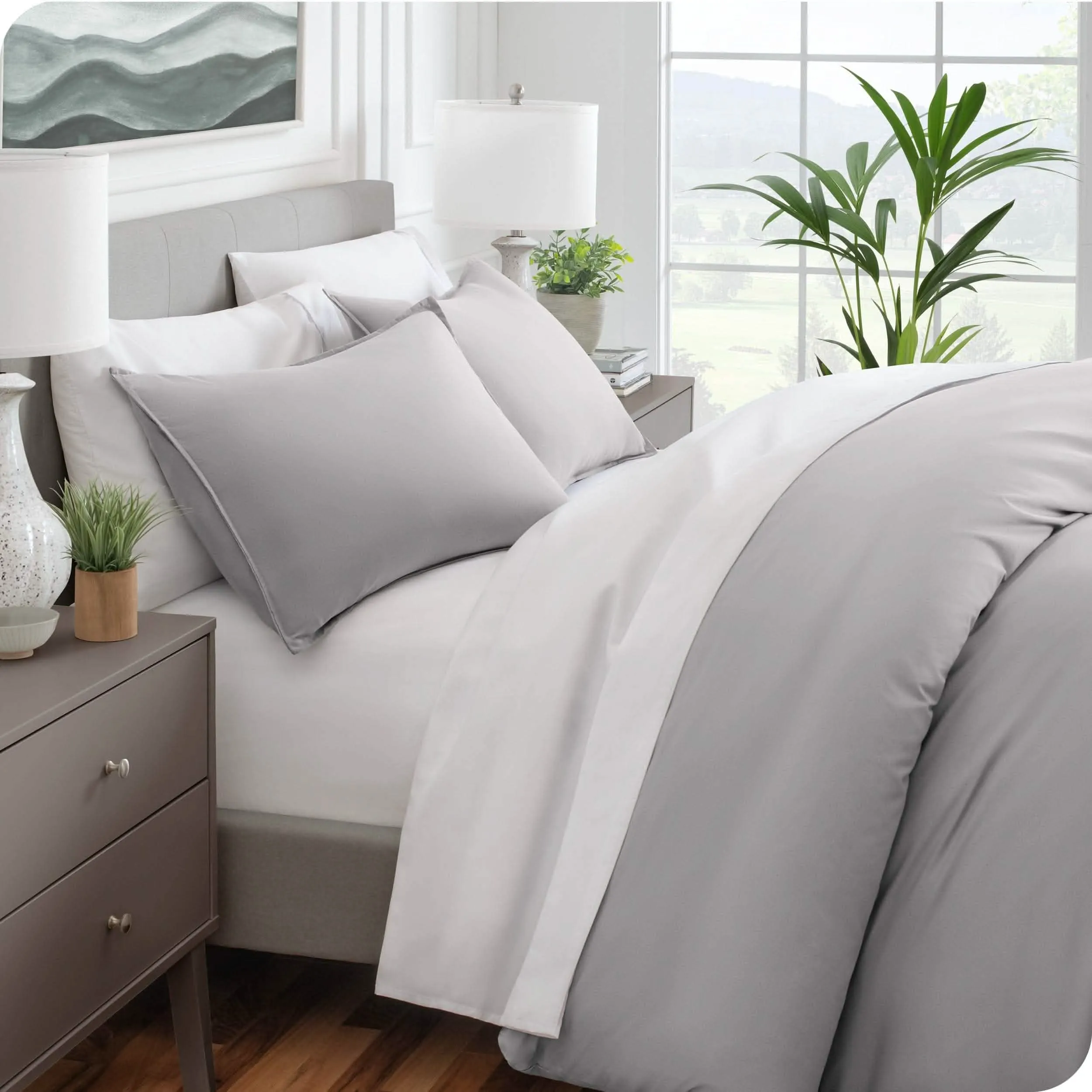 Microfiber Duvet Cover & Sham Set - Oversized King