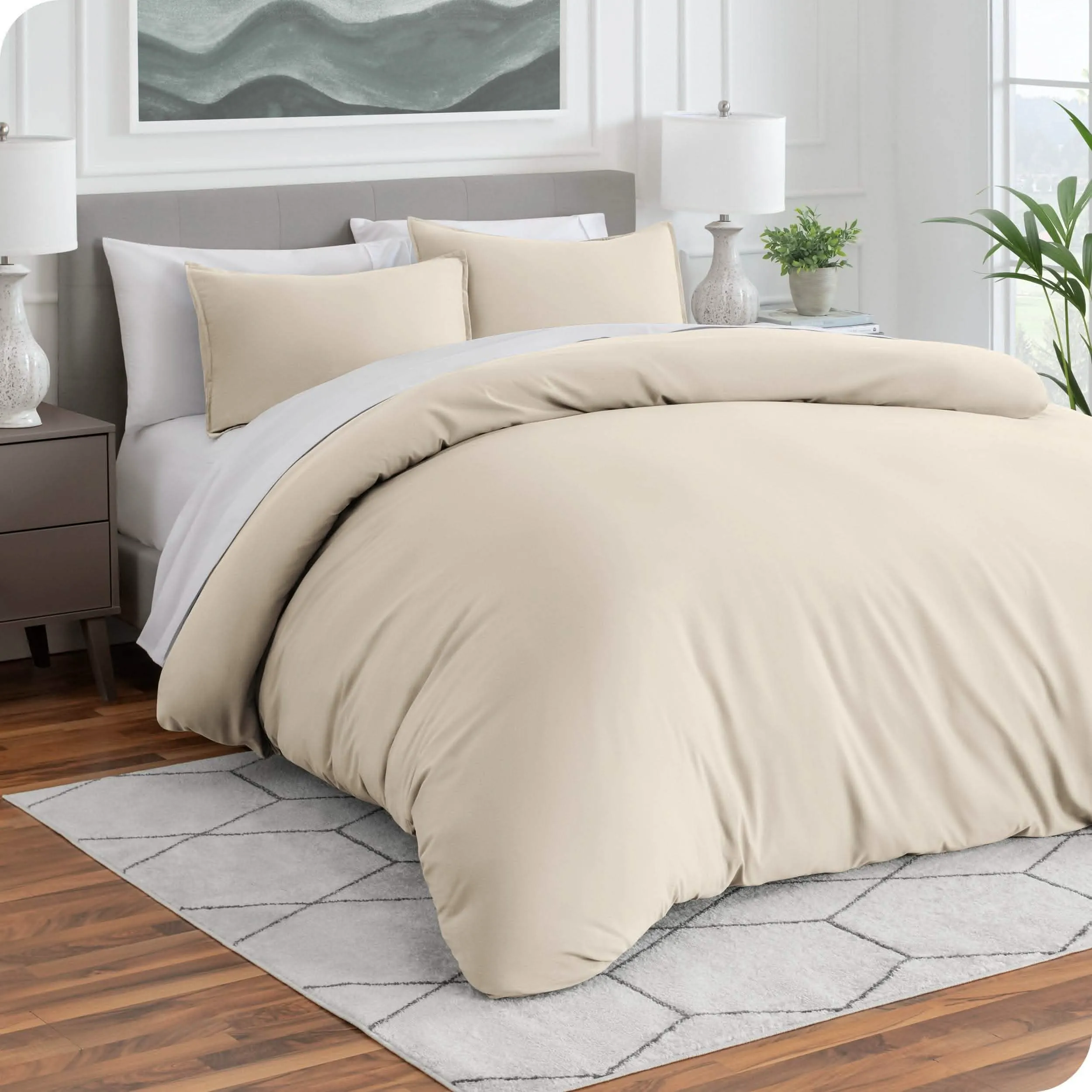 Microfiber Duvet Cover & Sham Set - Oversized King