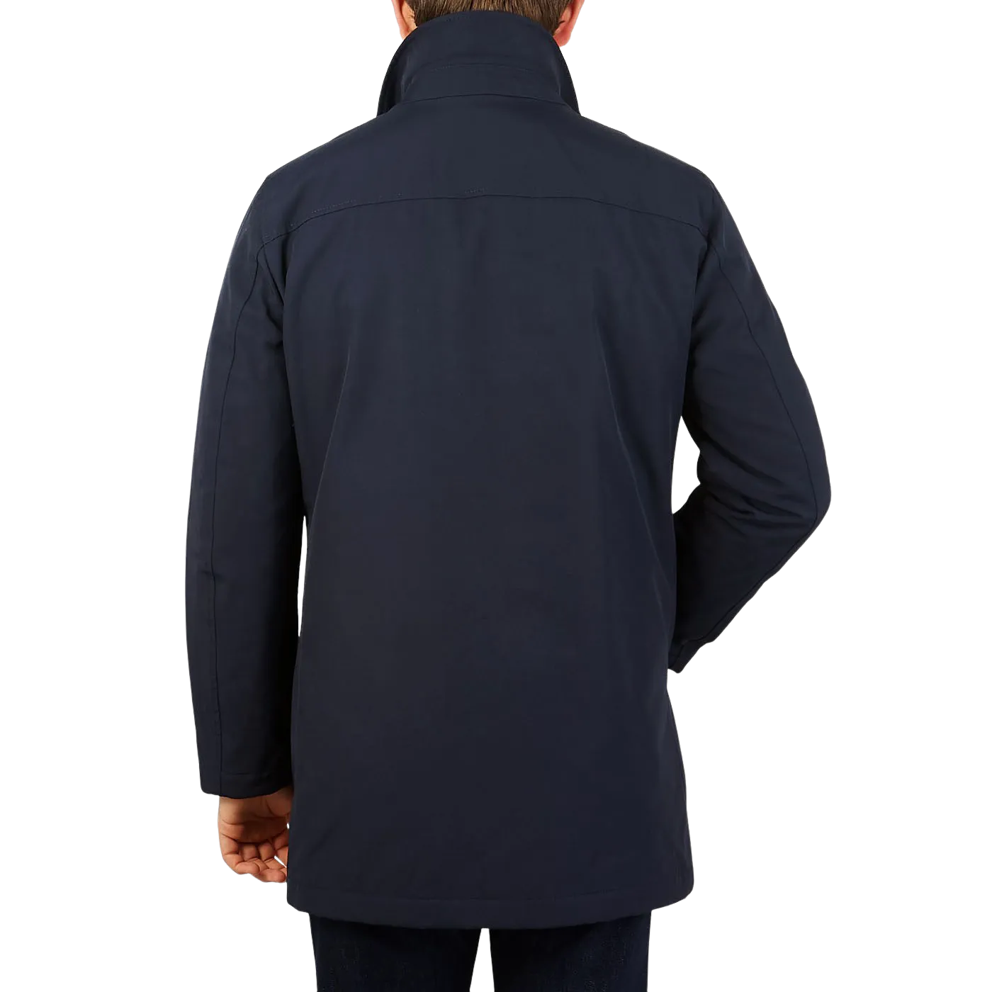 Navy Blue Technical Nylon Morning Coat