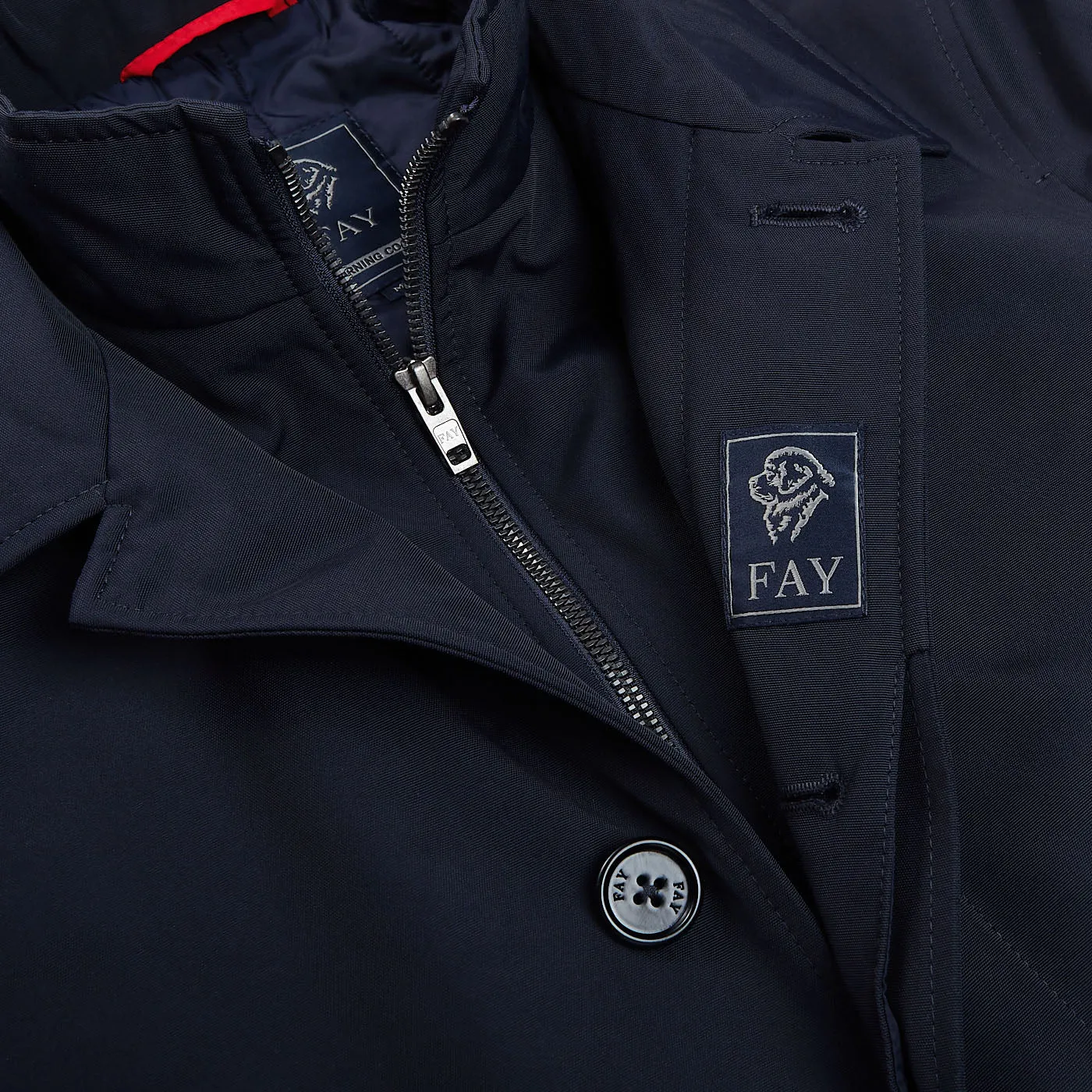 Navy Blue Technical Nylon Morning Coat