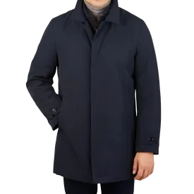 Navy Blue Technical Nylon Morning Coat