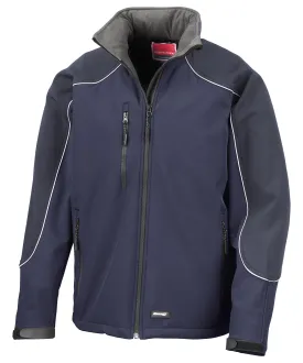 Navy - Hooded softshell jacket