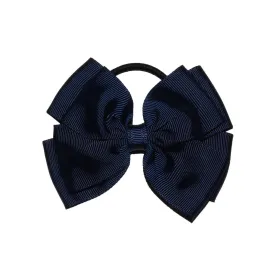 Opal Bow Hair Bobble Navy