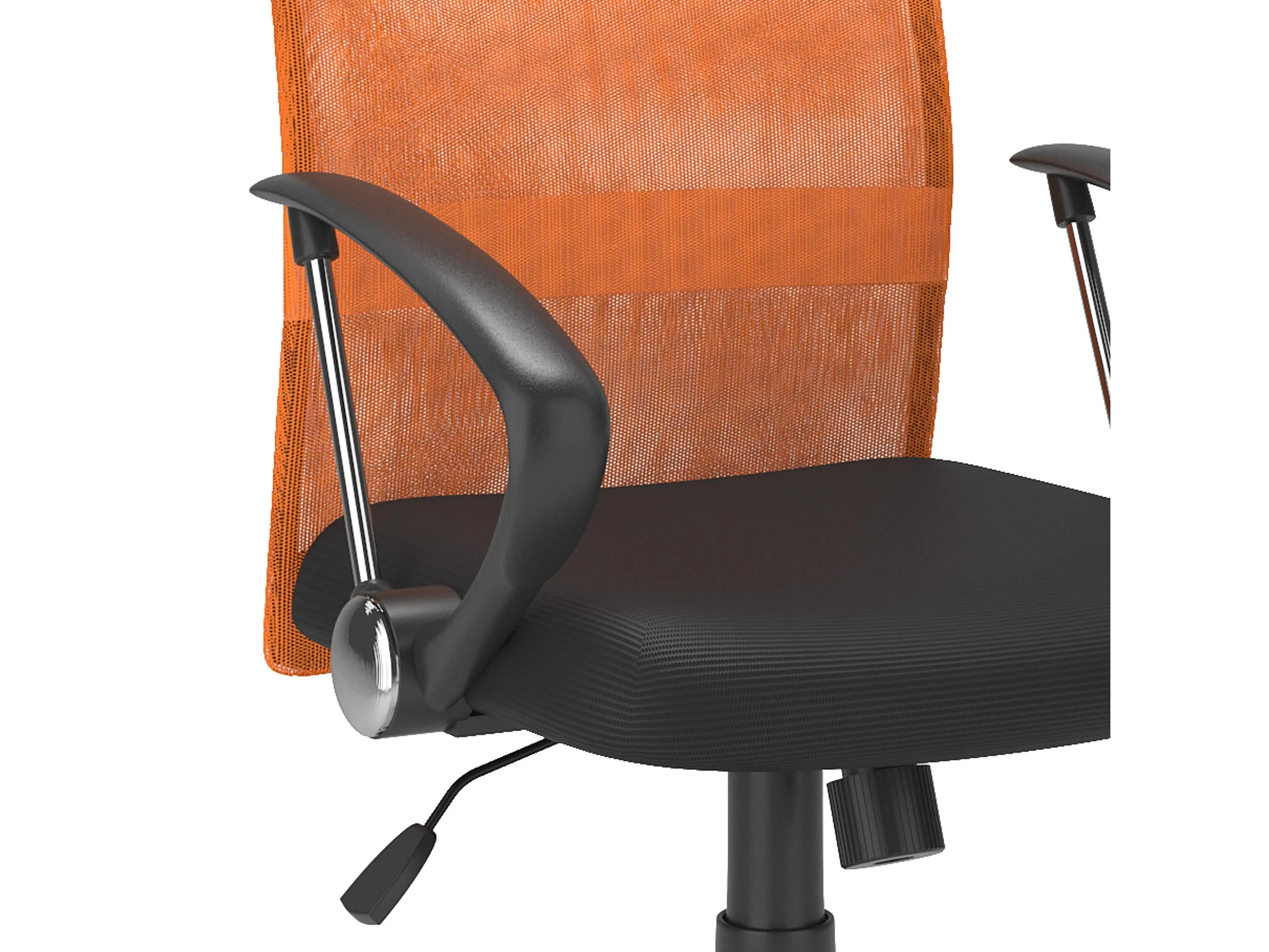 Orange Fabric Office Chair