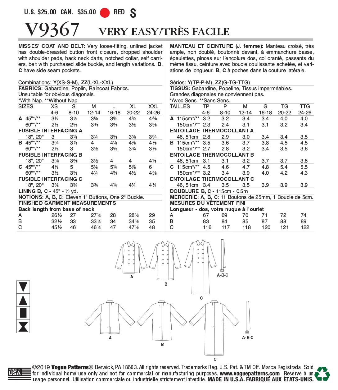 OUTERWEAR - V9367