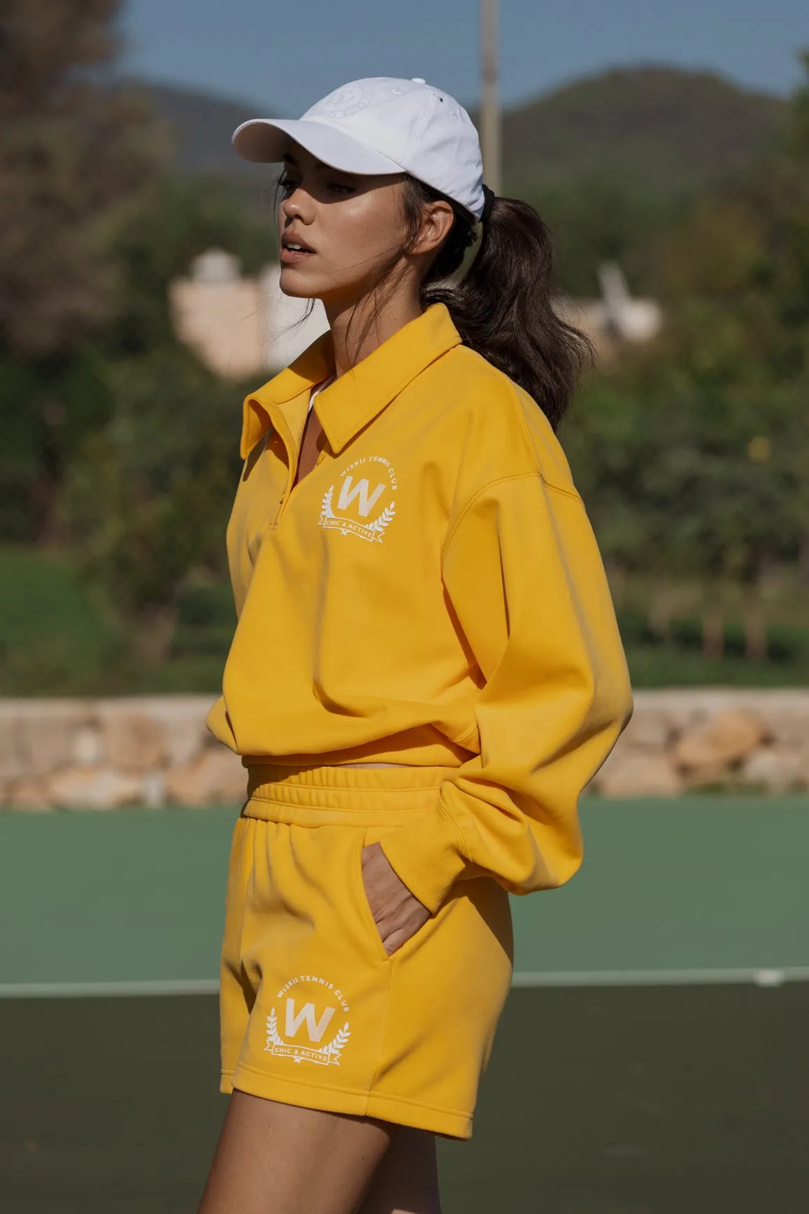 Polo Button Front Sweatshirt