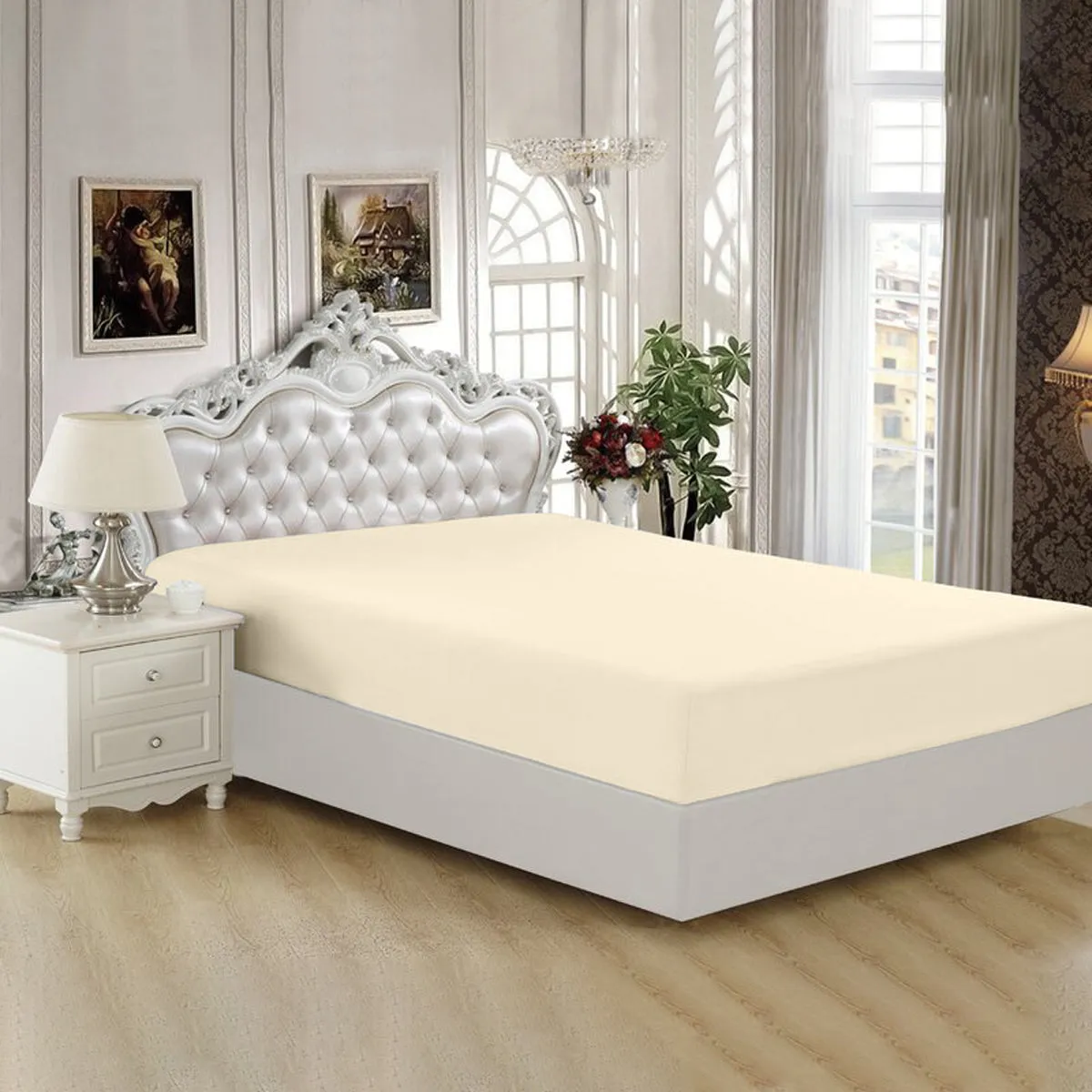 Rest Super Soft Queen Flat Sheet 200x220cm-Ivory