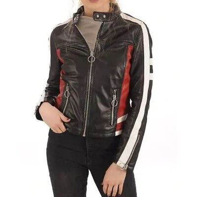 RW Authentic Sheepskin Stylish Slimfit Motorcycle Jacket