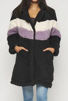 Sherpa Zipper Color Block