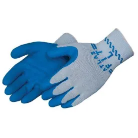 Showa Atlas 300, Crinkle Coated Blue Latex Palm, Dozen (12 pairs)