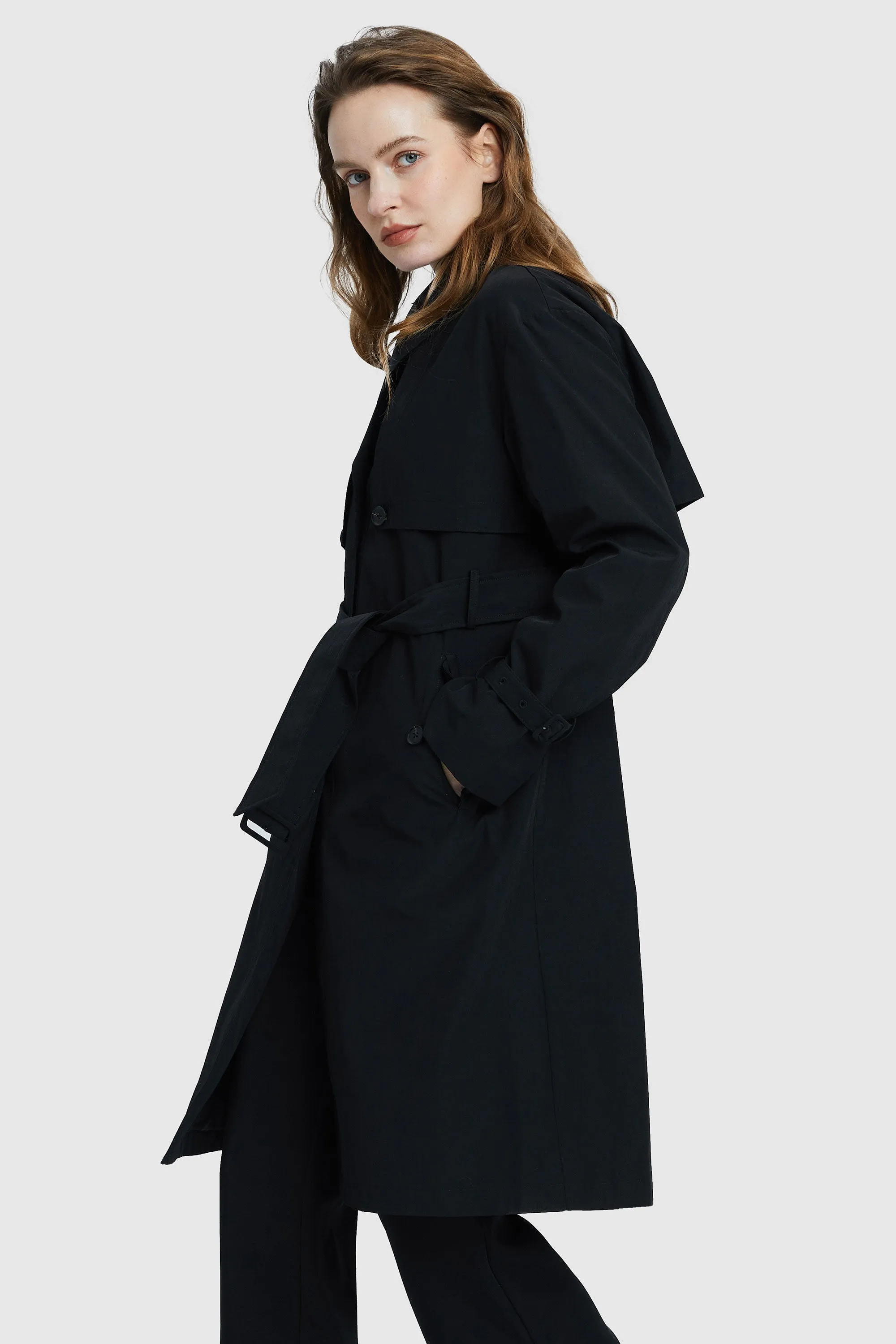 Single-Breasted Belted Trench